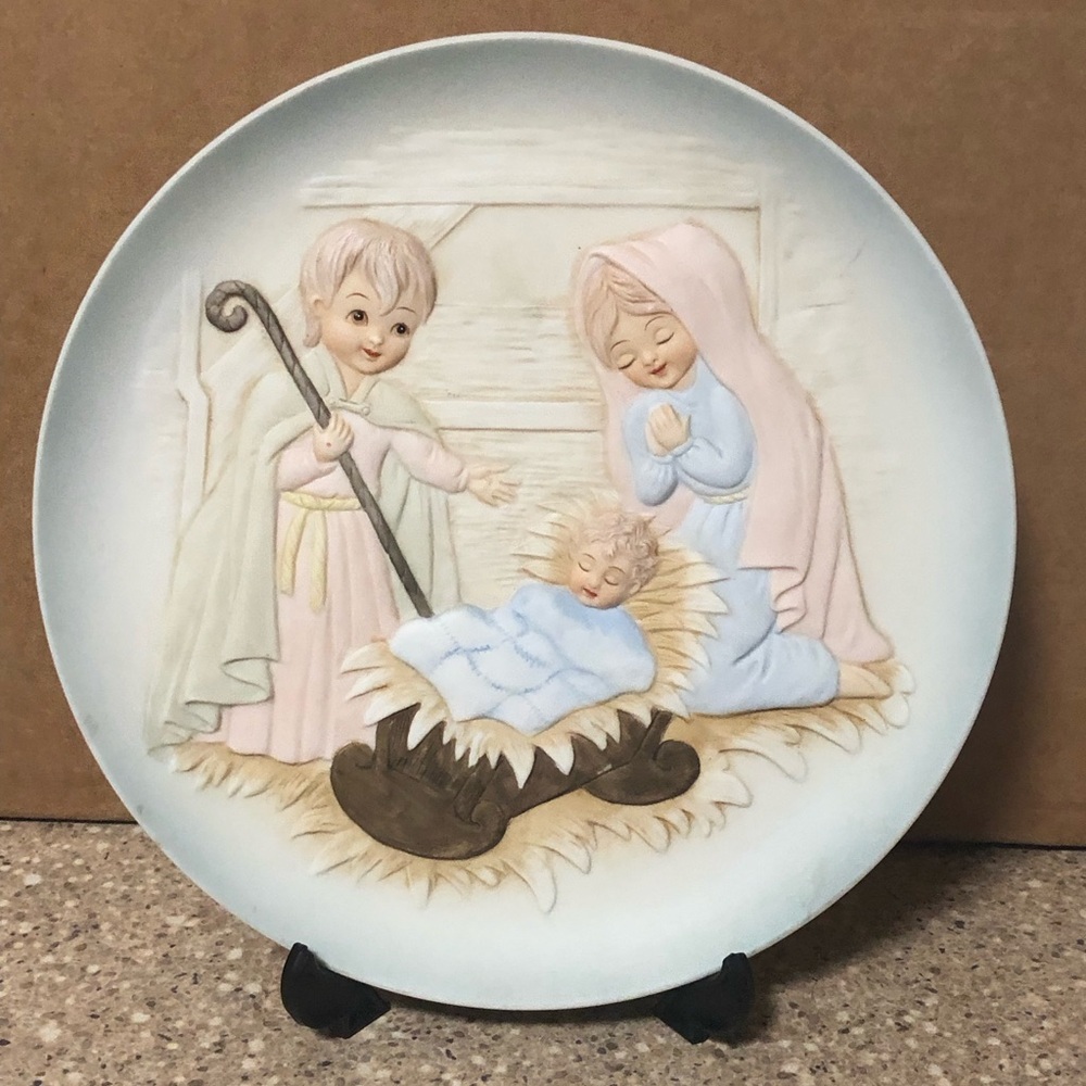 Lefton The Christopher Collection 1983 “Nativity Scene” On A Decorative Plate